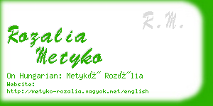 rozalia metyko business card